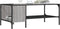 vidaXL - Salontafel - met - rek - 100x51x40 - cm - bewerkt - hout - grijs - sonoma - eiken