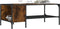 vidaXL - Salontafel - met - rek - 100x51x40 - cm - bewerkt - hout - gerookt - eikenkleur