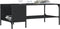 vidaXL - Salontafel - met - rek - 100x51x40 - cm - bewerkt - hout - zwart