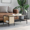 vidaXL - Salontafel - met - rek - 100x51x40 - cm - bewerkt - hout - sonoma - eikenkleur