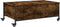 vidaXL - Salontafel - met wielen - 91x55x34 - cm - bewerkt hout - gerookt - eiken