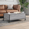 vidaXL - Salontafel - met wielen - 91x55x34 - cm - bewerkt hout - grijs - sonoma