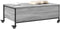 vidaXL - Salontafel - met wielen - 91x55x34 - cm - bewerkt hout - grijs - sonoma