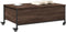 vidaXL - Salontafel - met wielen - 91x55x34 - cm - bewerkt hout - bruin - eikenkleur