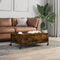vidaXL - Salontafel - met wielen - 91x55x34 - cm - bewerkt hout - gerookt - eiken