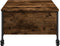 vidaXL - Salontafel - met wielen - 91x55x34 - cm - bewerkt hout - gerookt - eiken