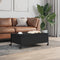 vidaXL - Salontafel met wielen 91x55x34 cm - bewerkt hout zwart