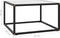 vidaXL - Salontafel - met - wit - marmerglas - 60x60x35 - cm - zwart