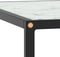 vidaXL - Salontafel - met - wit - marmerglas - 80x80x35 - cm - zwart
