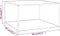 vidaXL - Salontafel - met - wit - marmerglas - 90x90x50 - cm - zwart
