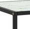 vidaXL - Salontafel - met - wit - marmerglas - 90x90x50 - cm - zwart