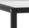 vidaXL - Salontafel - met - wit - marmerglas - 90x90x50 - cm - zwart