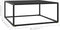 vidaXL - Salontafel - met - zwart - glas - 80x80x35 - cm - zwart