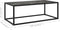 vidaXL - Salontafel - met - zwart - marmerglas - 100x50x35 - cm - zwart