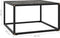 vidaXL - Salontafel - met - zwart - marmerglas - 60x60x35 - cm - zwart