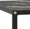 vidaXL - Salontafel - met - zwart - marmerglas - 80x80x35 - cm - zwart