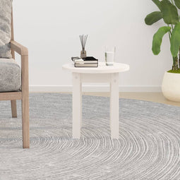 vidaXL - Salontafel - Ø - 35x35 - cm - massief - grenenhout - wit
