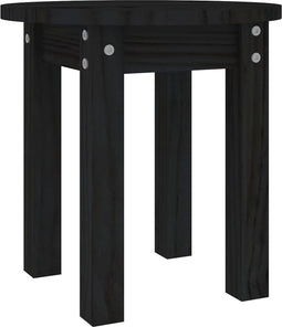 vidaXL - Salontafel - Ø - 35x35 - cm - massief - grenenhout - zwart
