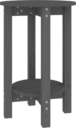 vidaXL - Salontafel - Ø - 40x60 - cm - massief - grenenhout - grijs