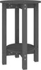 vidaXL - Salontafel - Ø - 40x60 - cm - massief - grenenhout - grijs