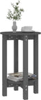 vidaXL - Salontafel - Ø - 40x60 - cm - massief - grenenhout - grijs