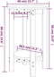 vidaXL - Salontafel - Ø - 40x60 - cm - massief - grenenhout - wit