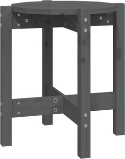 vidaXL - Salontafel - Ø - 42,5x45 - cm - massief - grenenhout - grijs