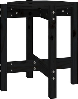 vidaXL - Salontafel - Ø - 42,5x45 - cm - massief - grenenhout - zwart