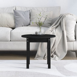 vidaXL - Salontafel - Ø - 45x40 - cm - massief - grenenhout - zwart