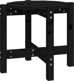 vidaXL - Salontafel - Ø - 52,5x45 - cm - massief - grenenhout - zwart