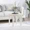 vidaXL - Salontafel - Ø - 55x45 - cm - massief - grenenhout - wit