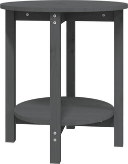 vidaXL - Salontafel - Ø - 55x60 - cm - massief - grenenhout - grijs