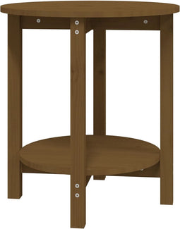vidaXL - Salontafel - Ø - 55x60 - cm - massief - grenenhout - honingbruin