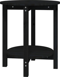 vidaXL - Salontafel - Ø - 55x60 - cm - massief - grenenhout - zwart