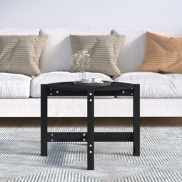 vidaXL - Salontafel - Ø - 62,5x45 - cm - massief - grenenhout - zwart
