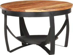vidaXL - Salontafel - Ø - 68x43 - cm - massief - acaciahout