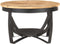 vidaXL - Salontafel - Ø - 68x43 - cm - ruw - mangohout
