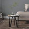 vidaXL - Salontafel - Ø35 - cm - MDF - sonoma - eikenkleurig