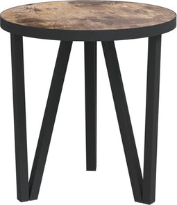 vidaXL - Salontafel - Ø35 - cm - MDF - zwart - en - geel