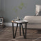 vidaXL - Salontafel - Ø35 - cm - MDF - zwart - en - geel