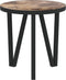 vidaXL - Salontafel - Ø35 - cm - MDF - zwart - en - geel