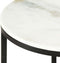 vidaXL - Salontafel - Ø50 - cm - echt - massief - marmer - wit - en - zwart