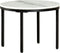 vidaXL - Salontafel - Ø50 - cm - echt - massief - marmer - wit - en - zwart