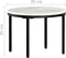 vidaXL - Salontafel - Ø50 - cm - echt - massief - marmer - wit - en - zwart