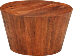 vidaXL - Salontafel - Ø52x30 - cm - massief - ruw - mangohout