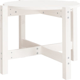 vidaXL - Salontafel - Ø62,5x45 - cm - massief - grenenhout - wit