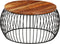 vidaXL - Salontafel - Ø68 - cm - massief - gerecycled - hout