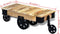 vidaXL - Salontafel - op - wieltjes - ruw - mangohout