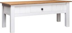 vidaXL - Salontafel - Panama - Range - 100x60x45 - cm - massief - grenenhout - wit
