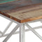 vidaXL - Salontafel - roestvrij - staal - en - gerecycled - hout - zilverkleurig